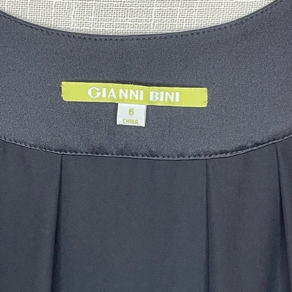 GIANNI BINI Sharon Black Silk LBD - Picture 6 of 9